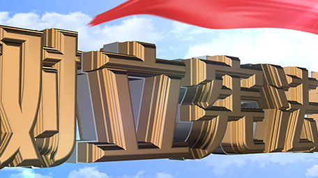 E3D大金字党政宪法AE图文模板