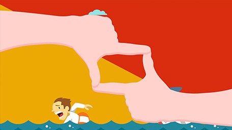 卡通谨防电信诈骗图文MG动画片头AE模板