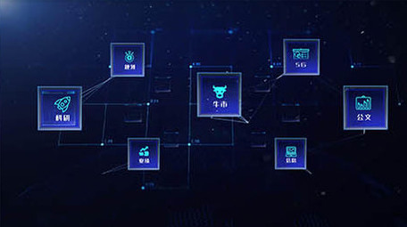 企业模块化发展高科技科技图文模板