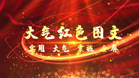 震撼大气党政图文展示介绍PR模板
