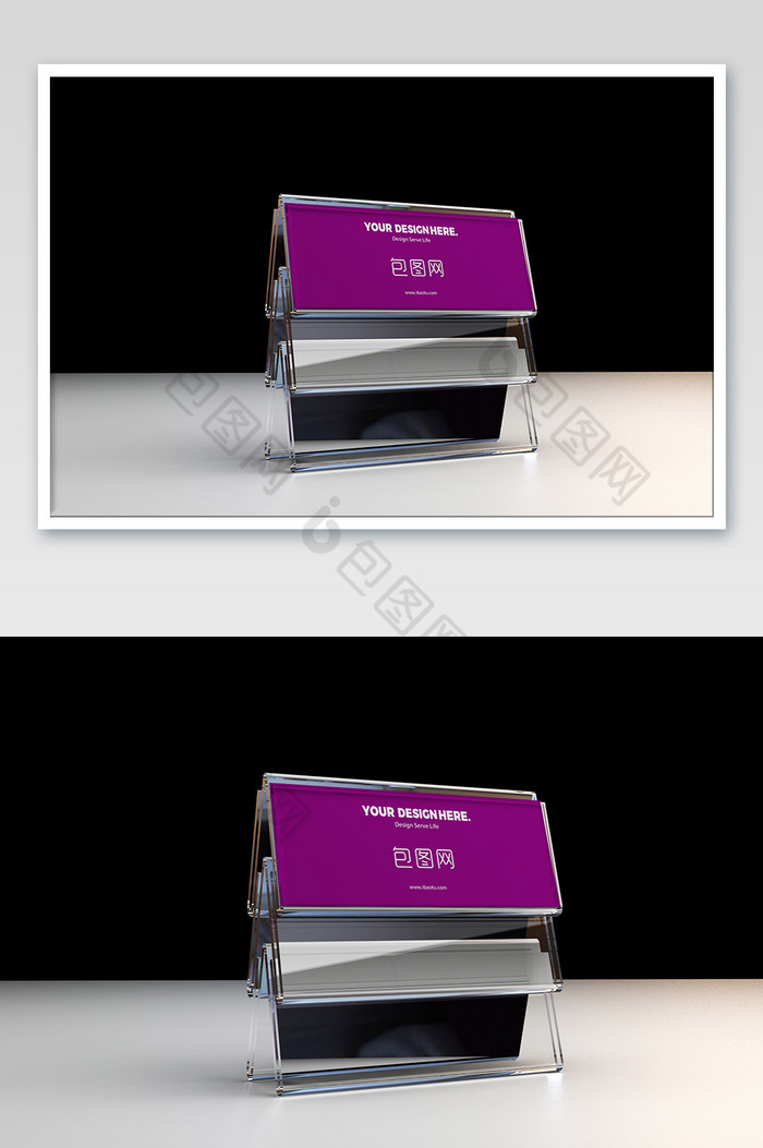 紫透明亚克力桌面台牌办公用品图片图片