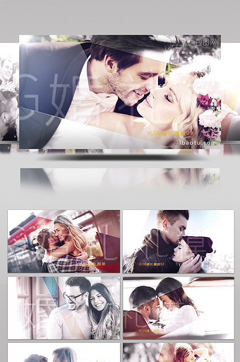 VLOG婚礼恋爱故事相册宣传展示AE模板图片