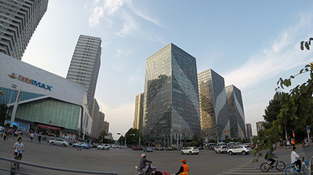 4k延时拍摄街道马路公路车流人流上下班