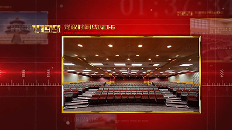 红色大气党政时间线发展图文AE模板