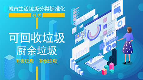 高端原创动感科技垃圾分类科普医务图标MG