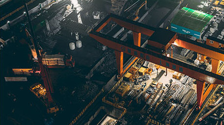 杭州南星桥地铁站建设工程夜拍工作延时视频