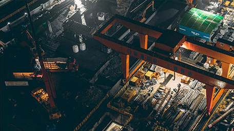 杭州南星桥地铁站建设工程夜拍工作延时视频