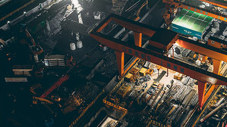 杭州南星桥地铁站建设工程夜拍工作延时视频