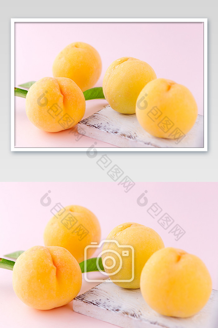 新鲜黄桃桃子简洁特写图片图片