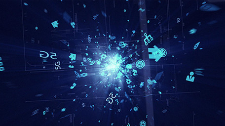 科技数据汇聚片头AE模板