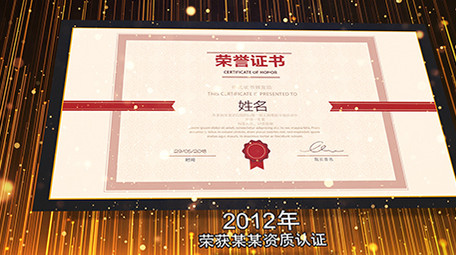 企业荣誉奖项证书图文展示模板