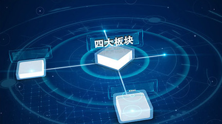 E3D方块科技信息数据板块AE模板