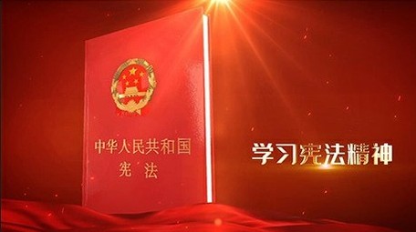 红色宪法宣传图文片头AE模版