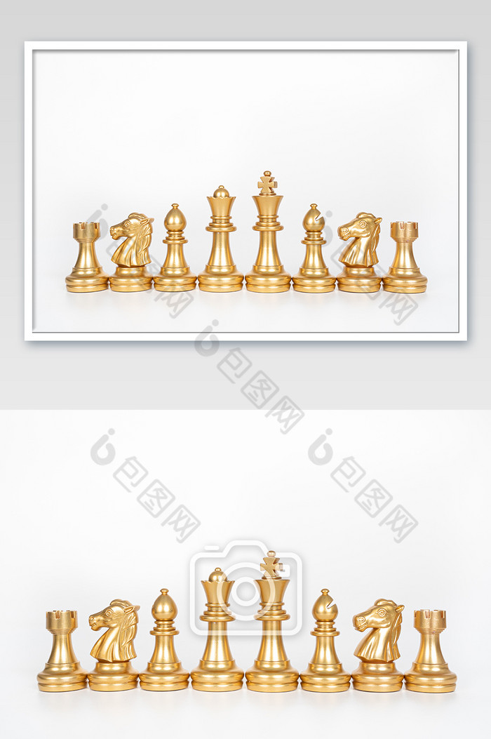 国际象棋棋子白底摄影图图片图片