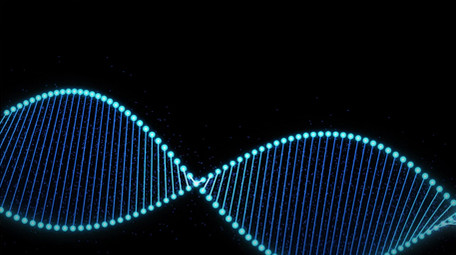 蓝色科技风医疗DNA基因透明通道视频素材