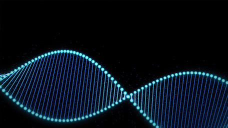 蓝色科技风医疗DNA基因透明通道视频素材