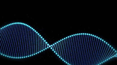 蓝色科技风医疗DNA基因透明通道视频素材