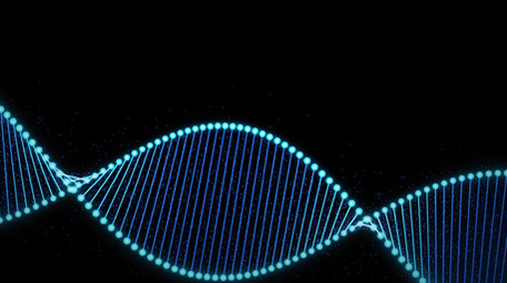 蓝色科技风医疗DNA基因透明通道视频素材