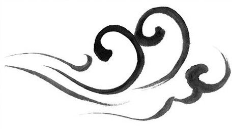 古风中国风水墨梅花云朵祥云装饰元素