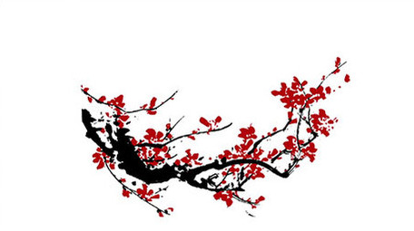 古风中国风水墨梅花云朵祥云装饰元素