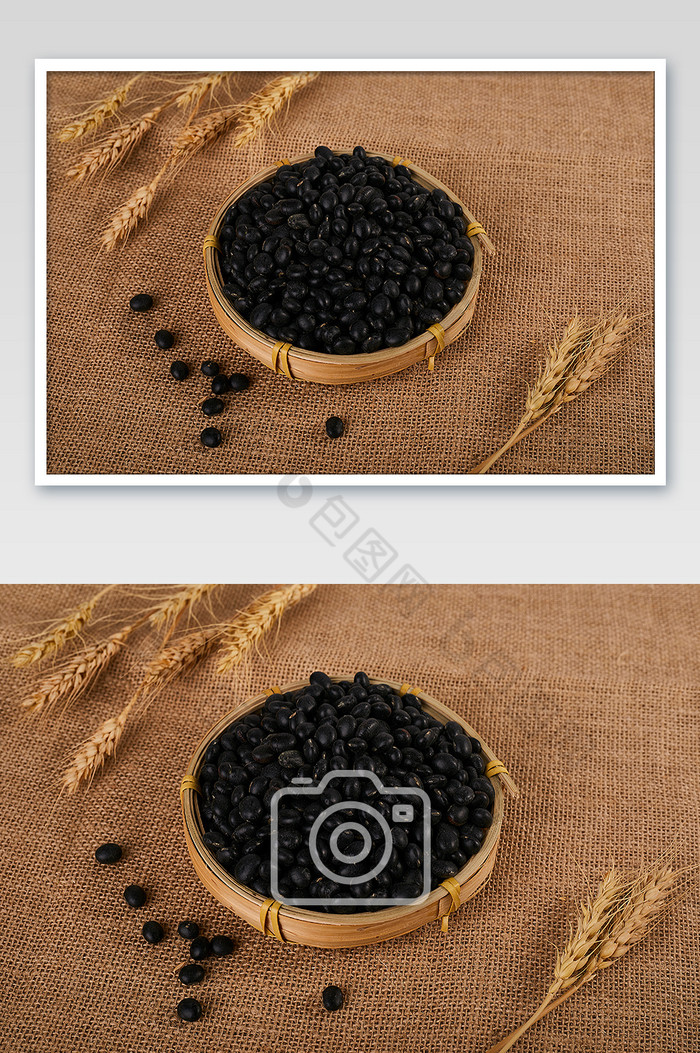 黑色黑豆五谷杂粮天然健康营养美食摄影图图片图片