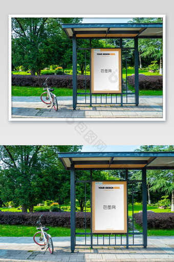 基础建设公交户外广告牌广告宣传海报样机图片
