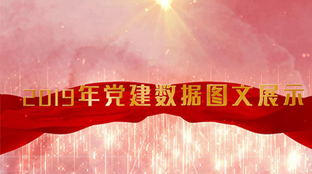 红色大气党建数据图文展示会声会影模板