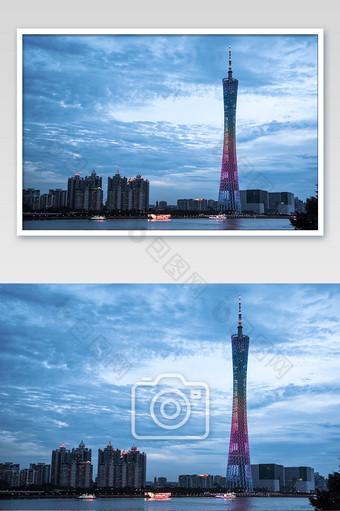 广州地标广州塔珠江新城周边摄影图片
