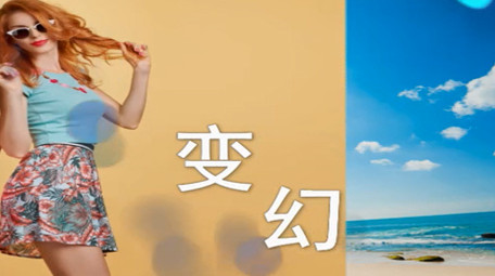 线条切割<strong>图文</strong>写真展示会声会影模板