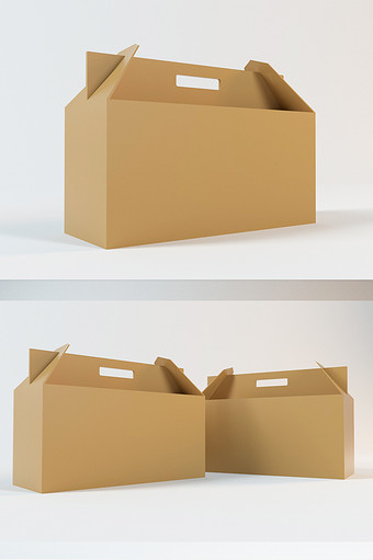 食品包装盒设计飞机盒C4D产品模型图片