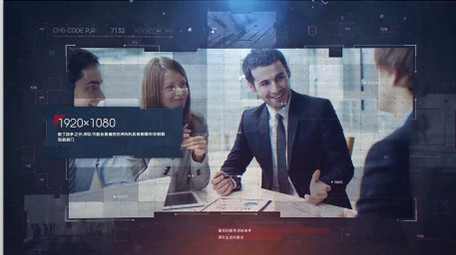 企业商务高科技主题的图文内容展示AE模板