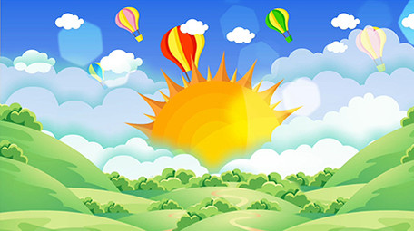 太阳阳光清新卡通背景
