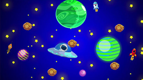 星空宇宙卡通背景