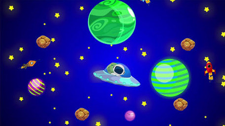 星空宇宙卡通背景