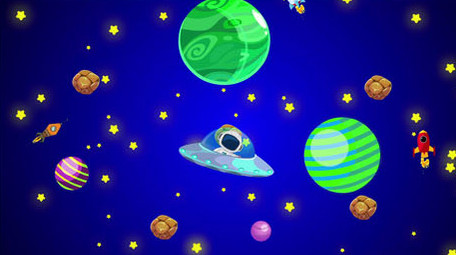 星空宇宙卡通背景