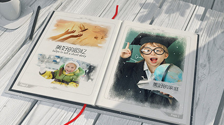 精彩瞬间翻书特效<strong>图文</strong>展示AE模板