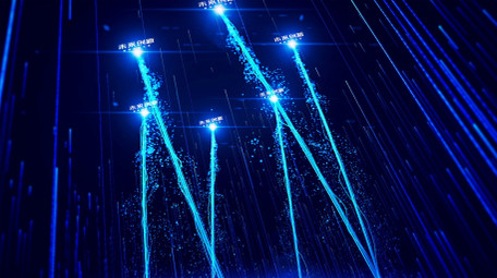 大气光线粒子金色图文展示AE模板