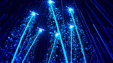 大气光线粒子金色图文展示AE模板