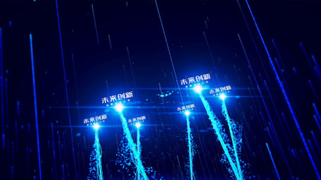 大气光线粒子金色图文展示AE模板