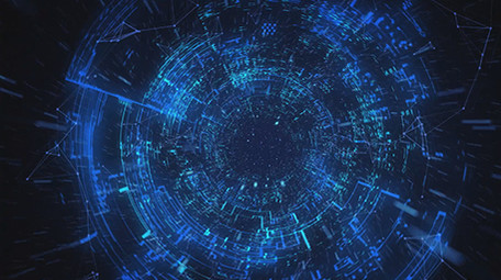 科技感指纹隧道LOGO演绎片头PR模板