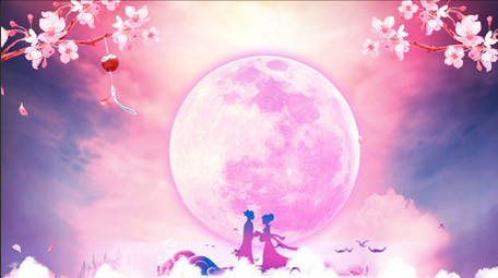 紫色唯美七夕情人节动态背景视频