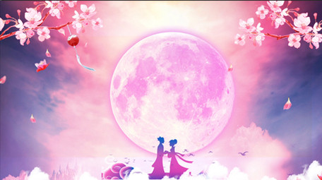 紫色唯美七夕情人节动态背景视频