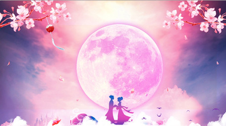 紫色唯美七夕情人节动态背景视频
