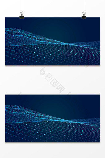 蓝色商务科技网格背景图片