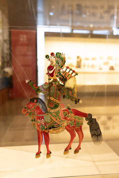 中国工艺美术馆陕西皮影艺术艺术品出名图片素材