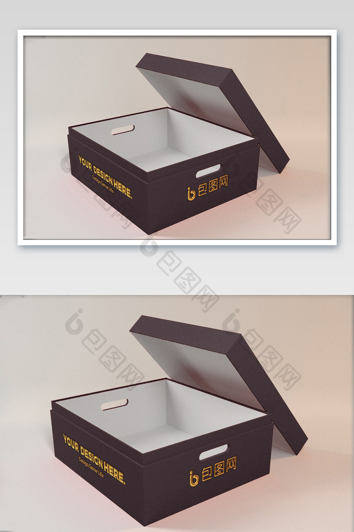 礼品盒包装盒开盖烫金激凸logo标志图片图片