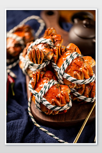 传统中式美食大闸蟹摄影图图片