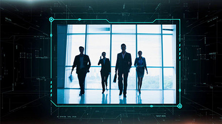 炫酷蓝光科技企业宣传pr模板