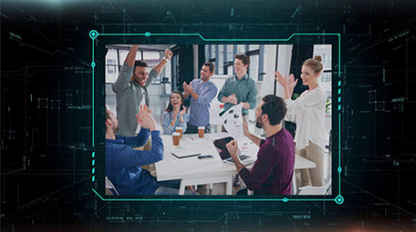 炫酷蓝光科技企业宣传pr模板