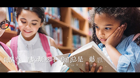 高端唯美感谢师恩教师节片头片尾PR模板